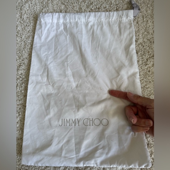 Jimmy Choo ROMY 100 Pointy Toe Pump Heel Shoes Black White Glitter 38.5 - Picture 16 of 17